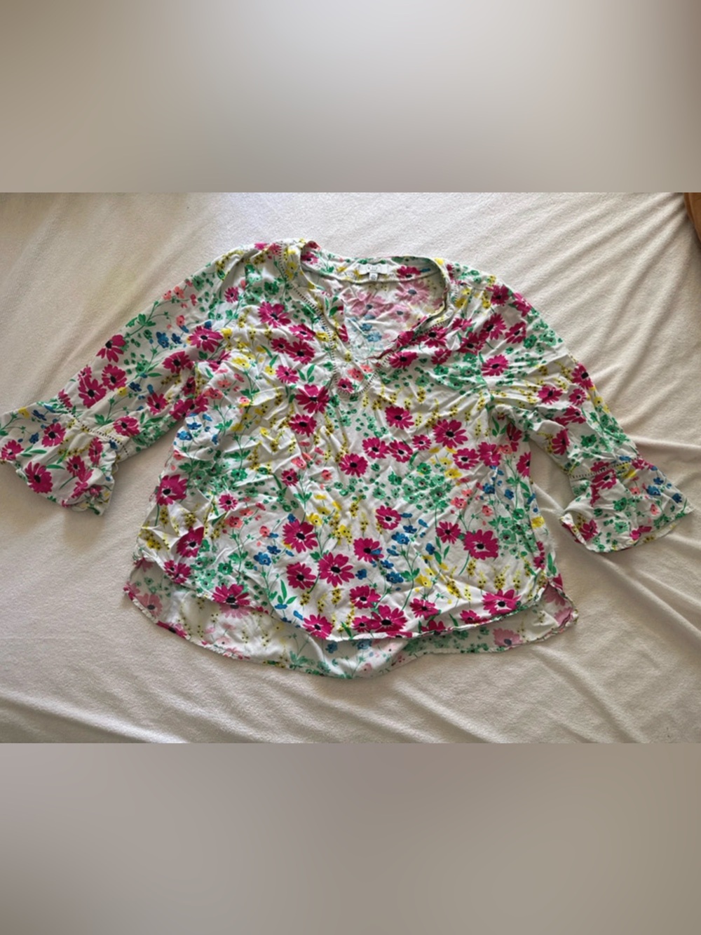 Crown & ivy women’s 3/4 sleeve shirt size medium petite